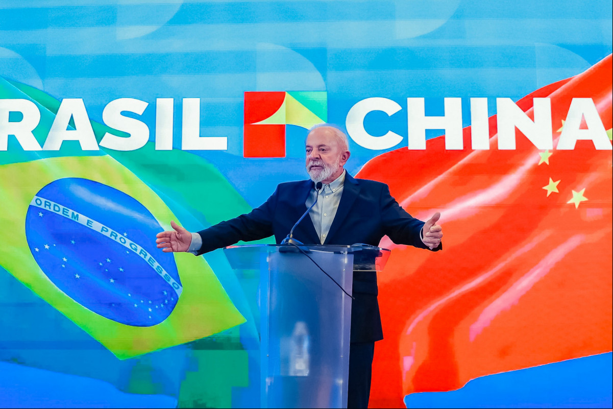 Presidente da República, Luiz Inácio Lula da Silva, durante coletiva de imprensa. Pequim - China