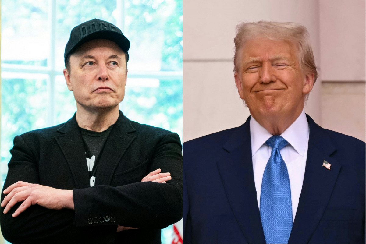 Elon Musk (à esq.) e Donald Trump (à dir.)/ ALLISON ROBBERT e SAUL LOEB / AFP